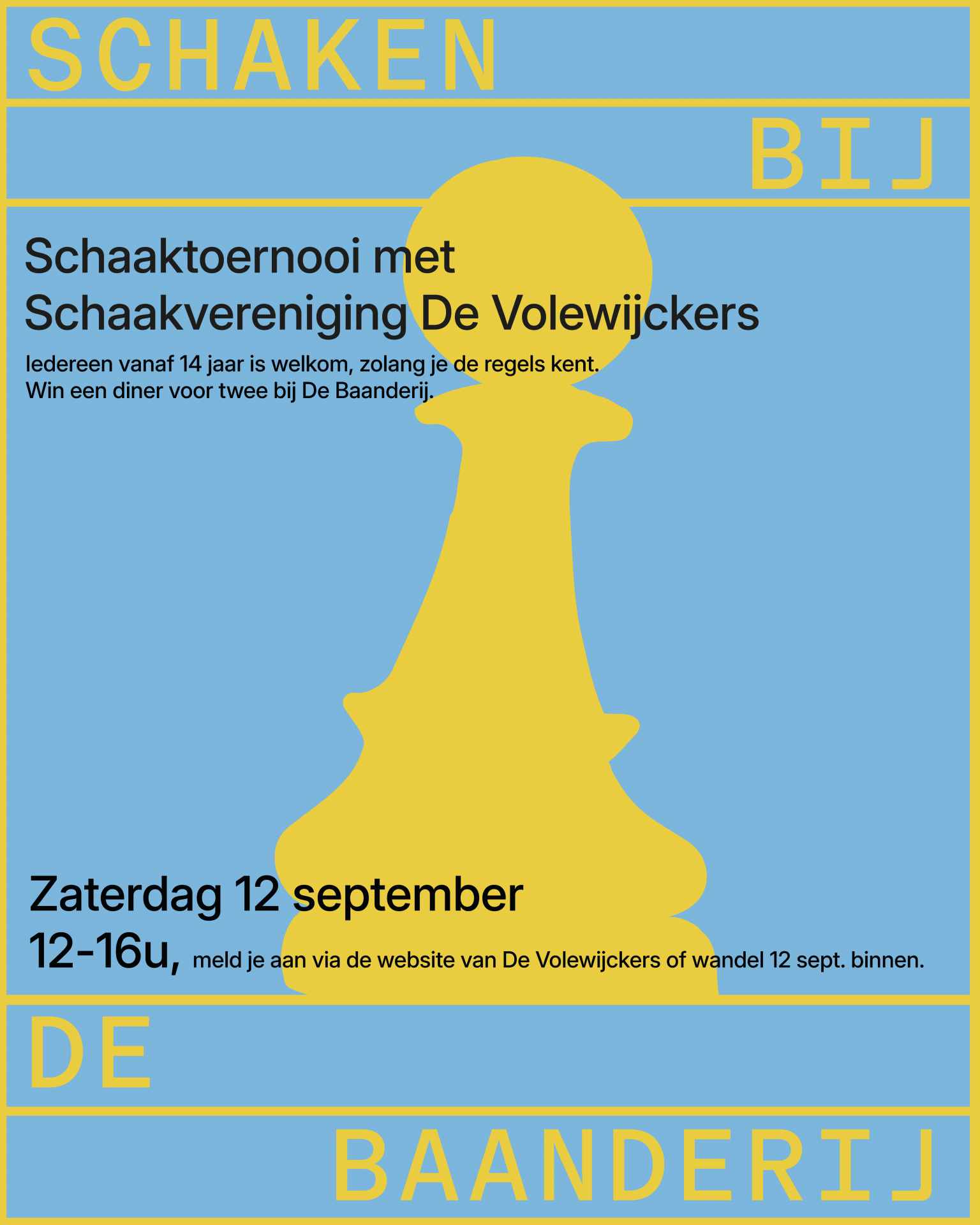 Schaaktoernooi met Schaakvereniging De Volewijckers